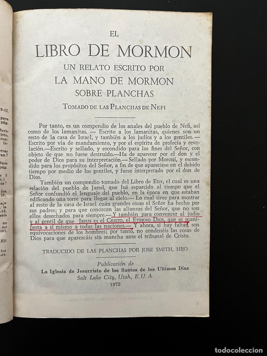 Libros de segunda mano: EL LIBRO DE MORM&Oacute;N. UTAH, 1972. PAGS: 595 - Foto 3