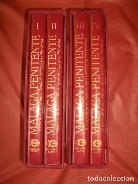 Libros de segunda mano: MALAGA PENITENTE. HISTORIA DE LA SEMANA SANTA DE M&Aacute;LAGA Y SU PROVINCIA (OBRA COMPLETA EN 4 TOMOS)