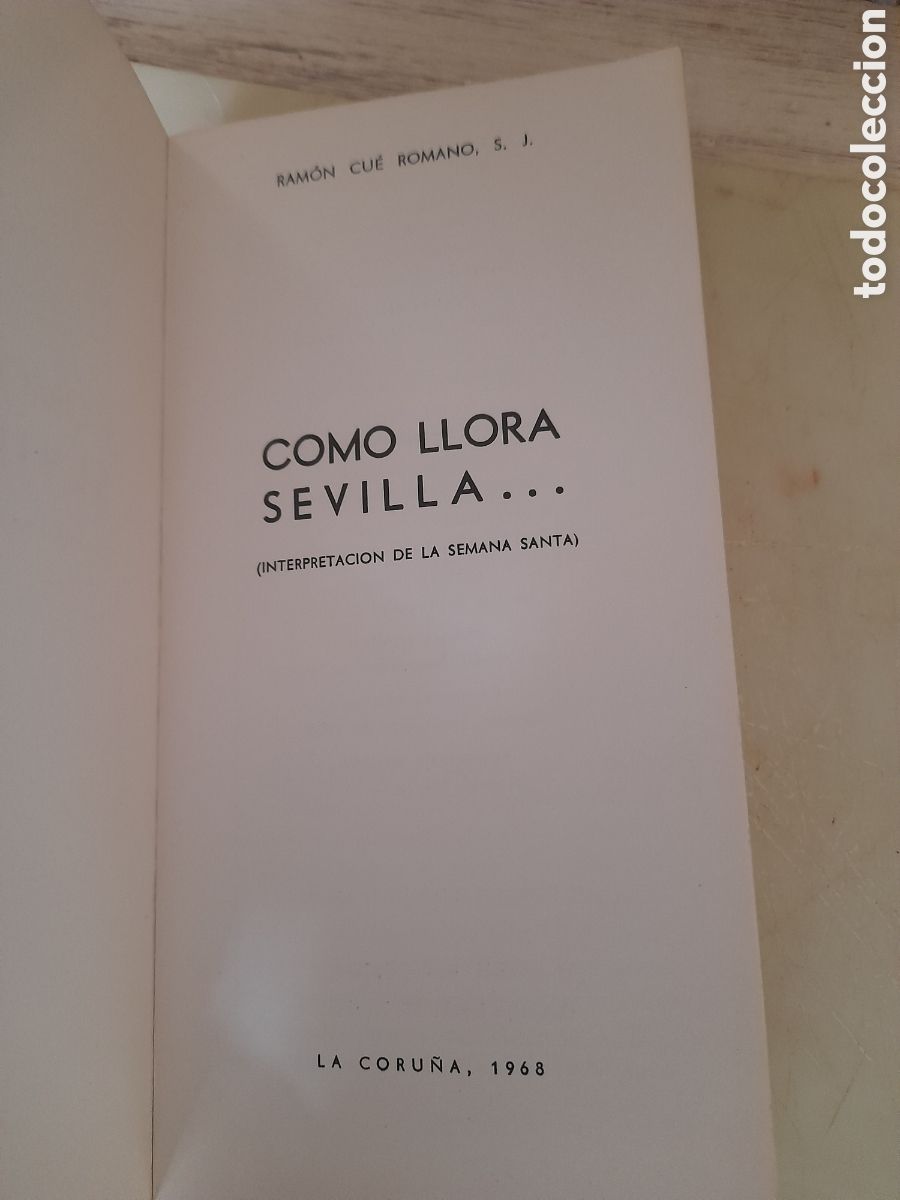Libros de segunda mano: Libro, Como llora Sevilla de Ram&oacute;n Cue - Foto 2