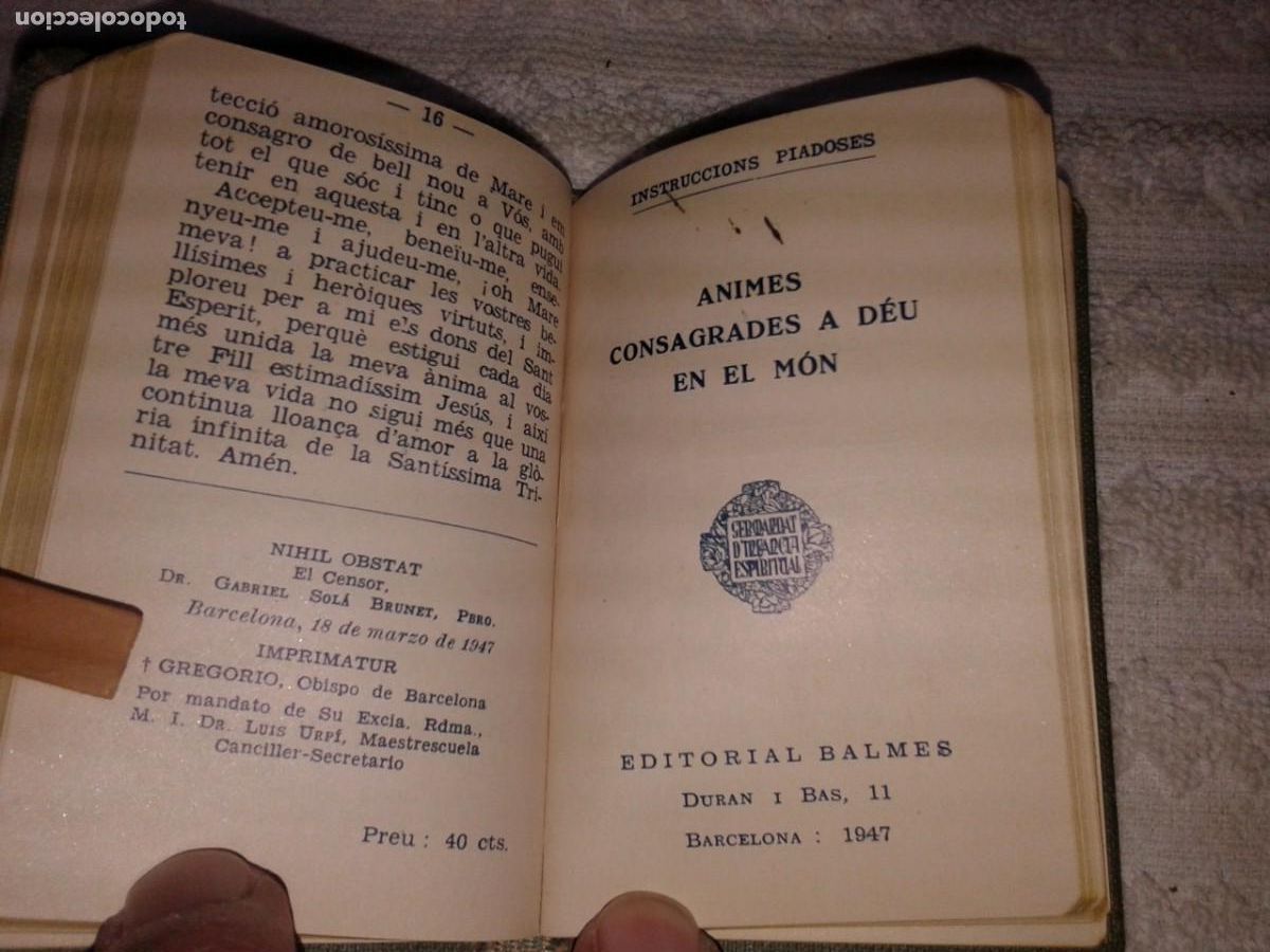 Libros de segunda mano: INSTRUCCIONS PIADOSES, EN CATALAN, B 16 - Foto 9