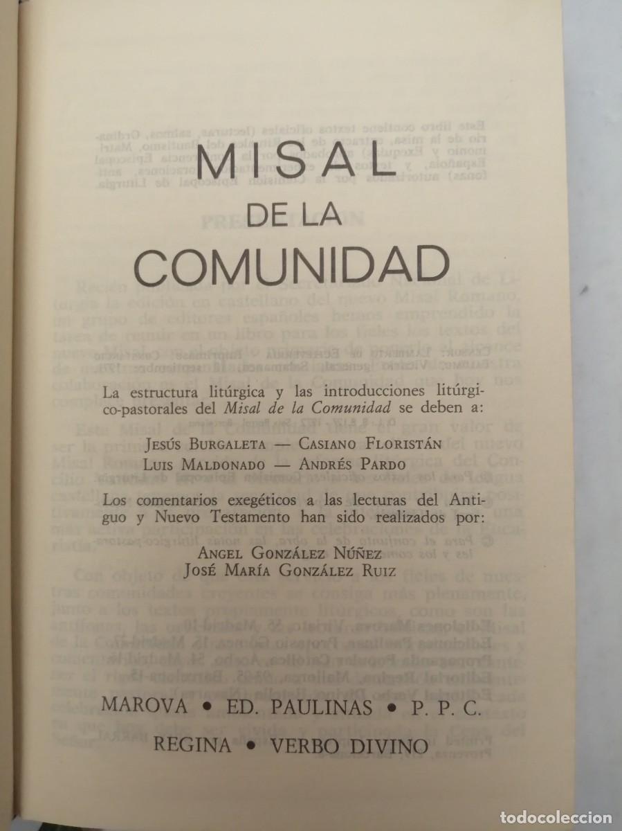 Libros de segunda mano: Misal de la Comunidad - Foto 4