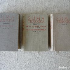 Libros de segunda mano: SUMMA THEOLOGICA DE SANTO TOMAS DE AQUINO EN 3 TOMOS BIBLIOTECA DE AUTORES CRISTIANOS 1950. Lote 400024214
