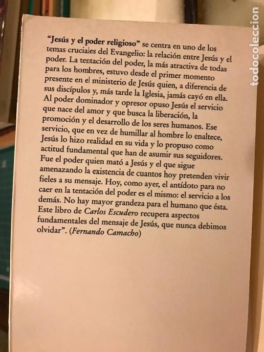 Libros de segunda mano: Jes&uacute;s y el poder religioso. Carlos Escudero Freire. - Foto 2