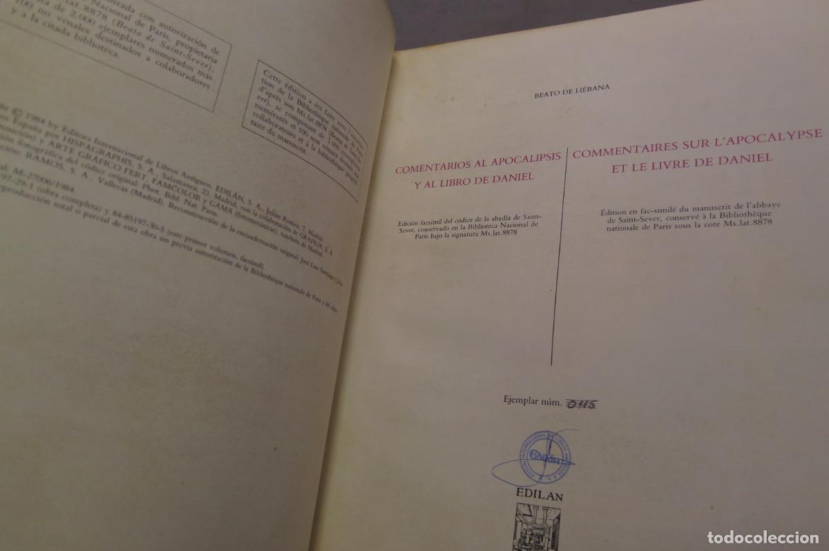 Libros de segunda mano: El Beato de Saint Sever. Comentarios al Apocalipsis y al Libro de Daniel. BEATO DE LIEBANA. FACSIMIL - Foto 4