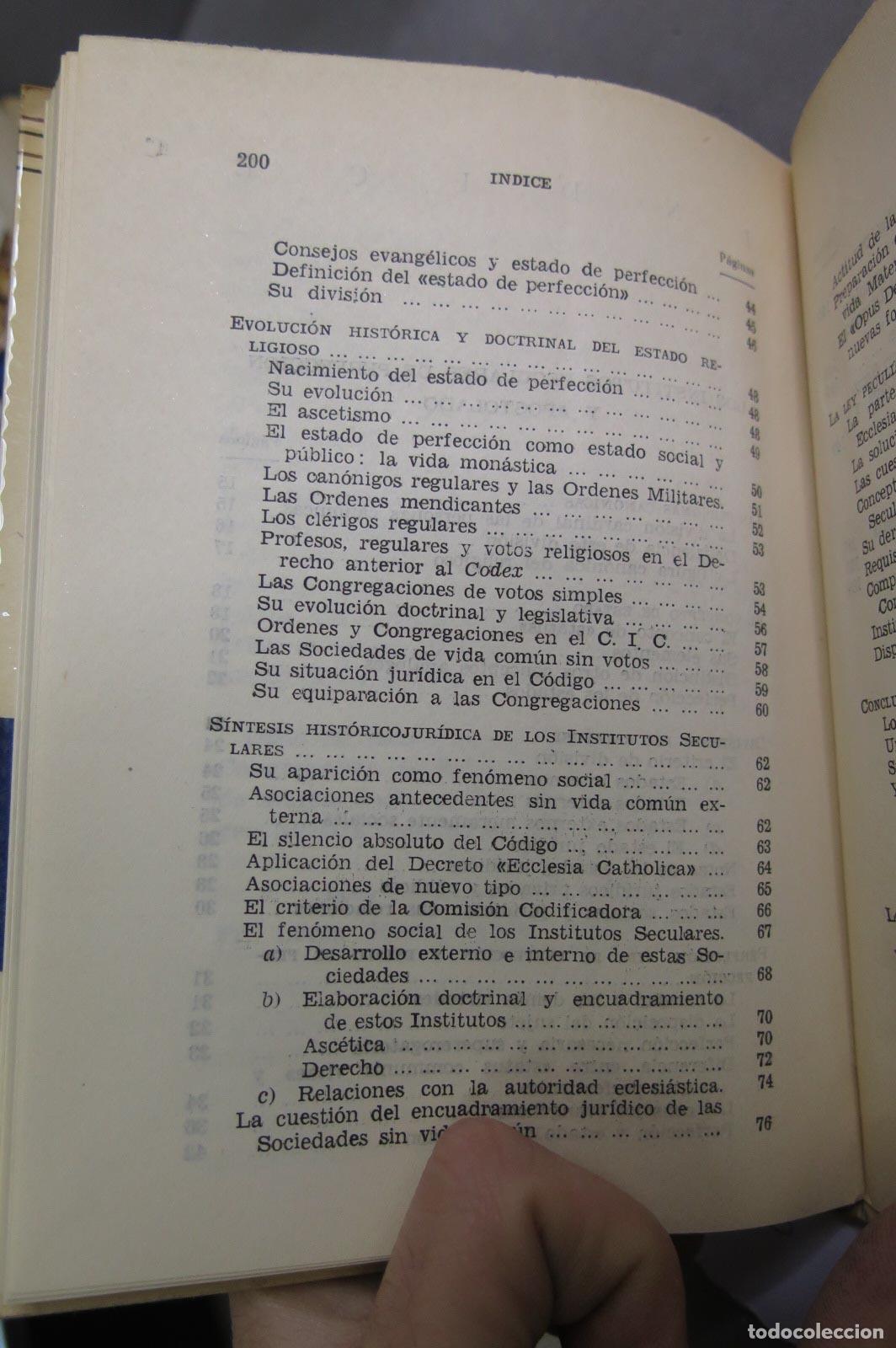 Libros de segunda mano: Institutos seculares y estado de perfecci&oacute;n. Canals - Foto 3