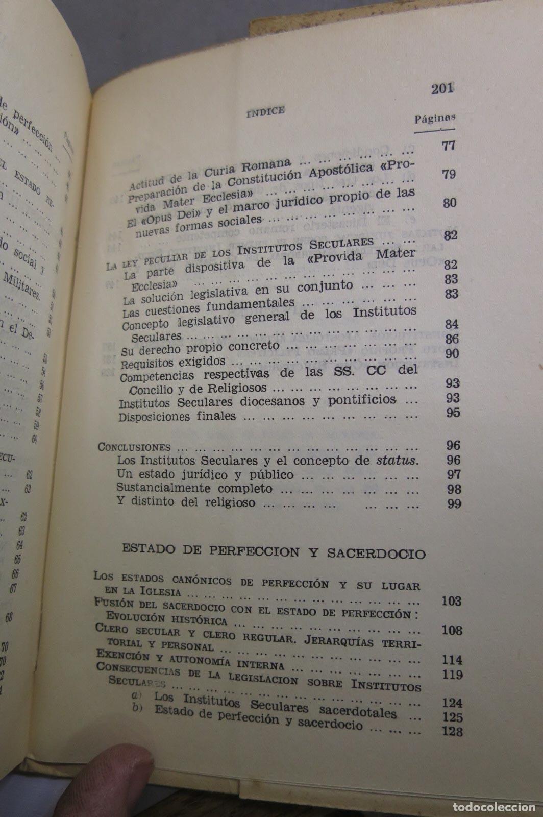 Libros de segunda mano: Institutos seculares y estado de perfecci&oacute;n. Canals - Foto 4