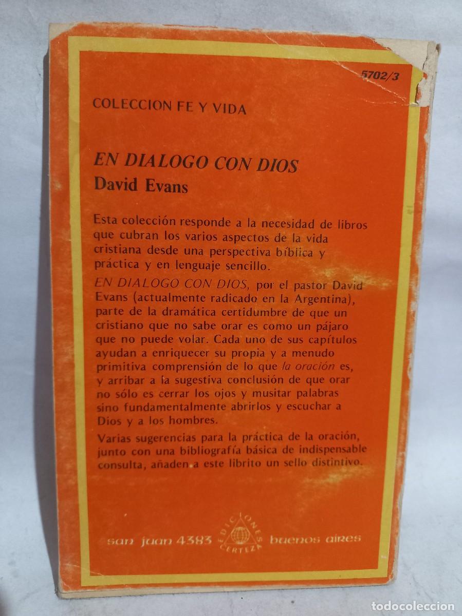 Libros de segunda mano: David Evans - En Di&aacute;logo con Dios - Primera edici&oacute;n en espa&ntilde;ol - 1976 - Foto 3