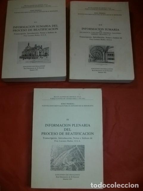 Gebrauchte B&uuml;cher: BEATO ALONSO DE OROZCO O.S.A. Publicaciones de Centenario 1591-1991 - 3 Tomos- Fray Luciano Rubio