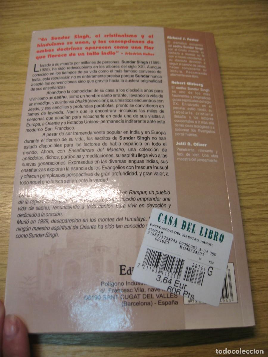 Libros de segunda mano: SUNDAR SINGH. ENSE&Ntilde;ANZAS DEL MAESTRO. EDICIONES 29. 2002. - Foto 16