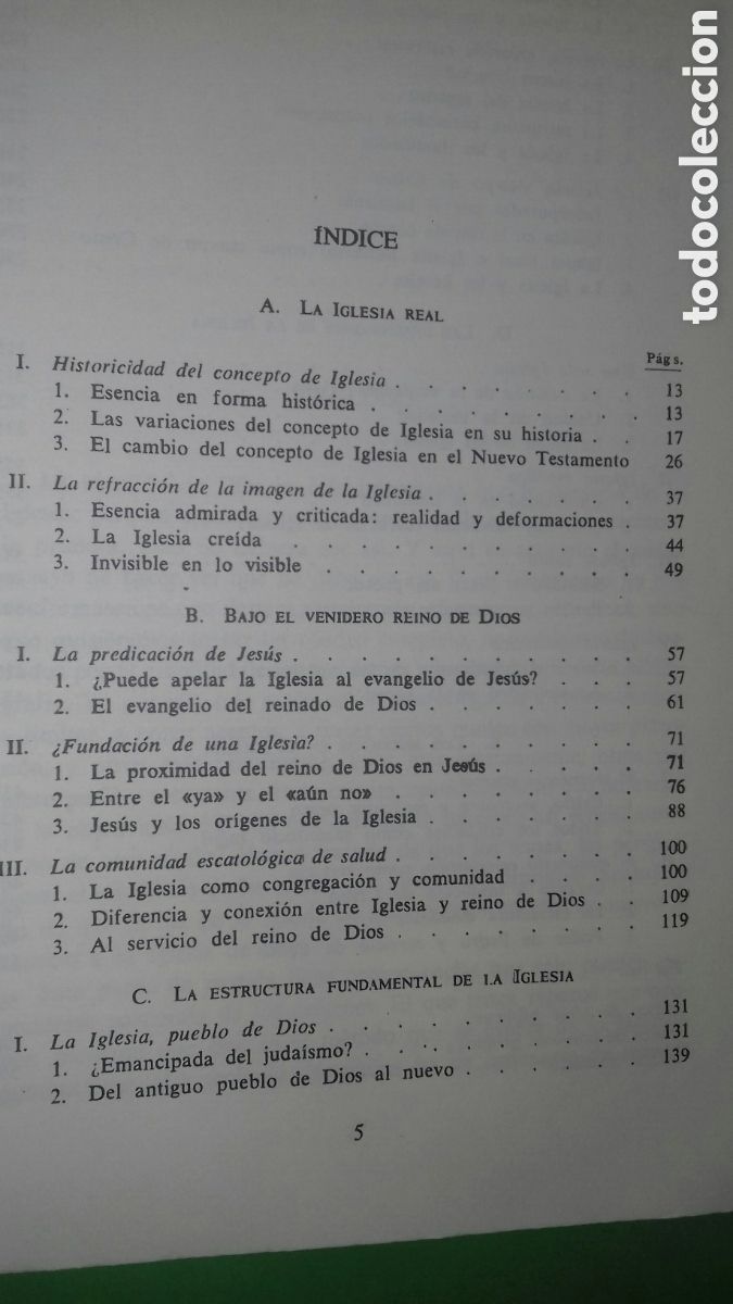 Libros de segunda mano: HANS K&Uuml;NG: LA IGLESIA. ED. HERDER, 1969. - Foto 5