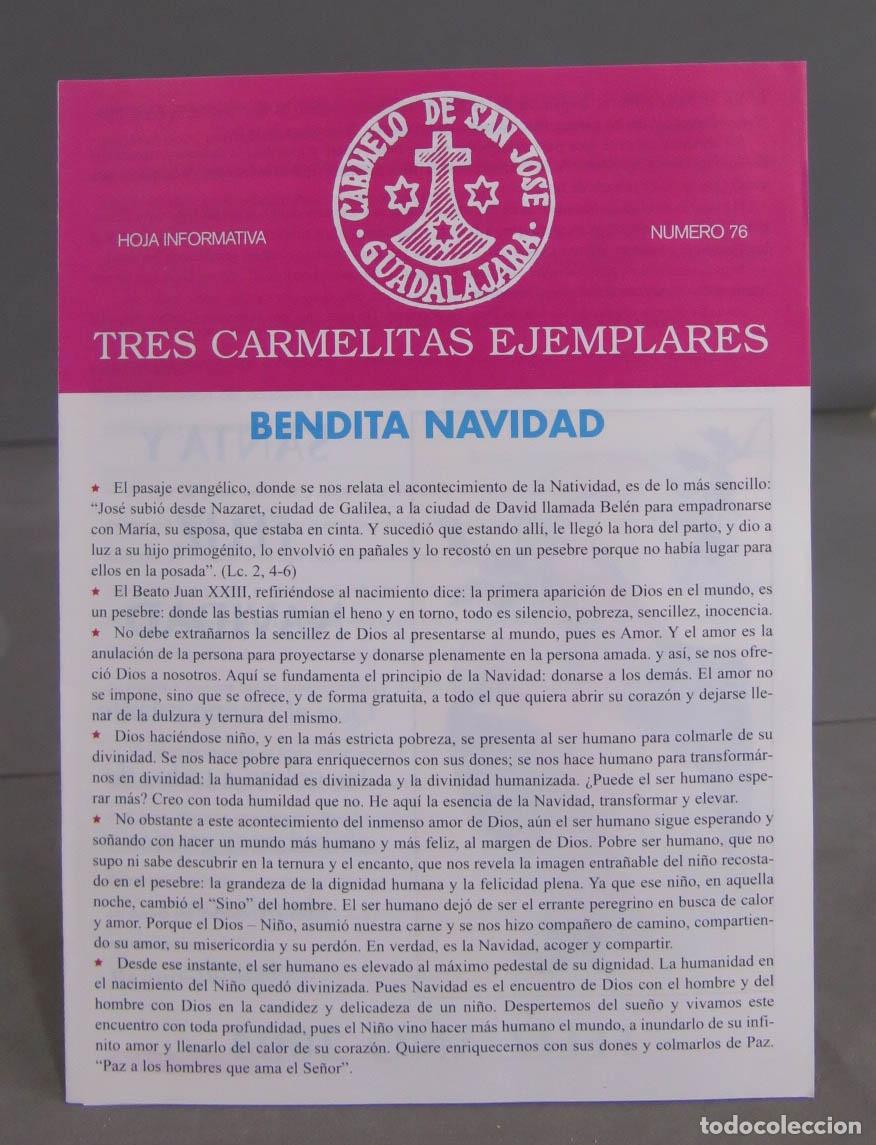 Second hand books: TRES CARMELITAS EJEMPLARES. BENDITA NAVIDAD
