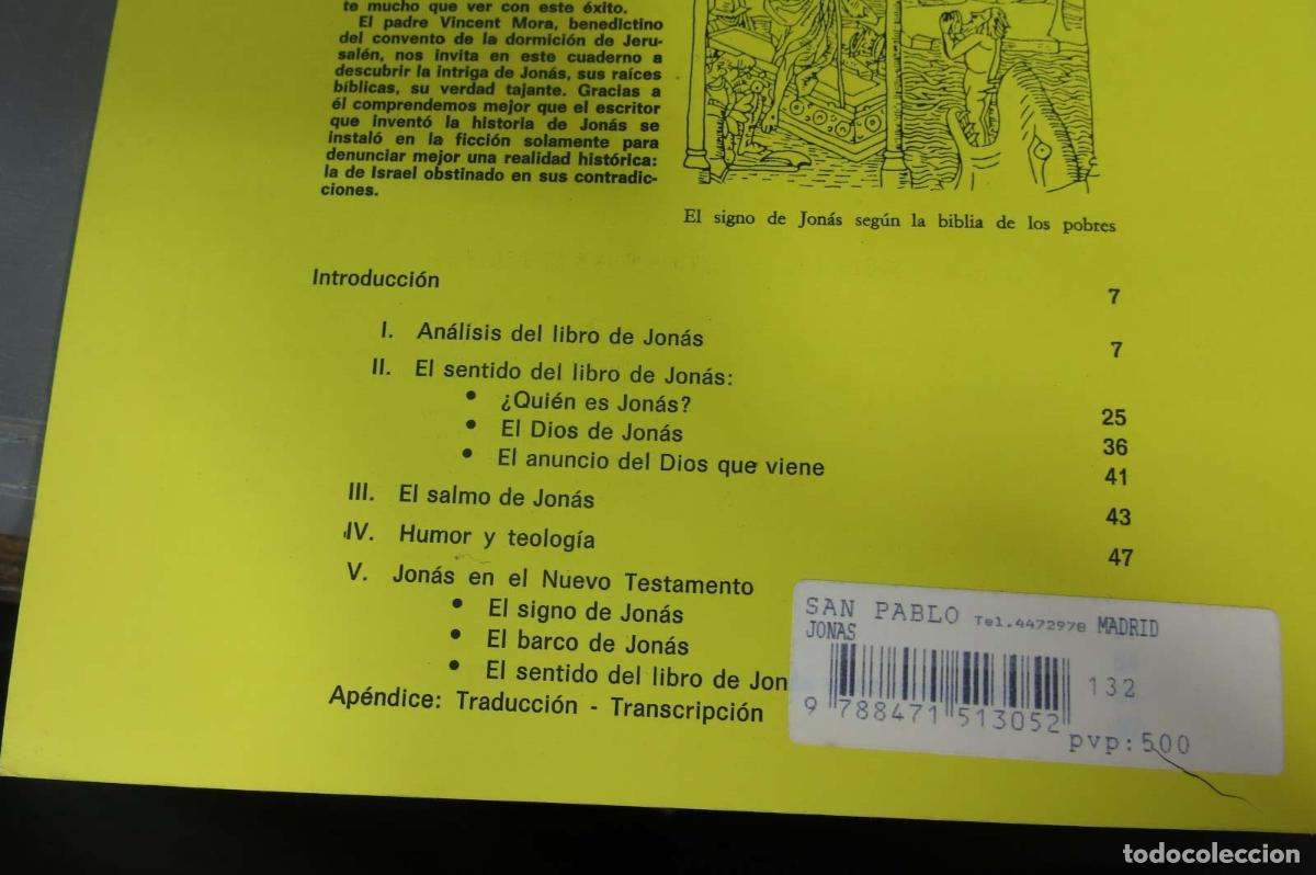 Libros de segunda mano: Jon&aacute;s. Vincent Mora - Foto 2