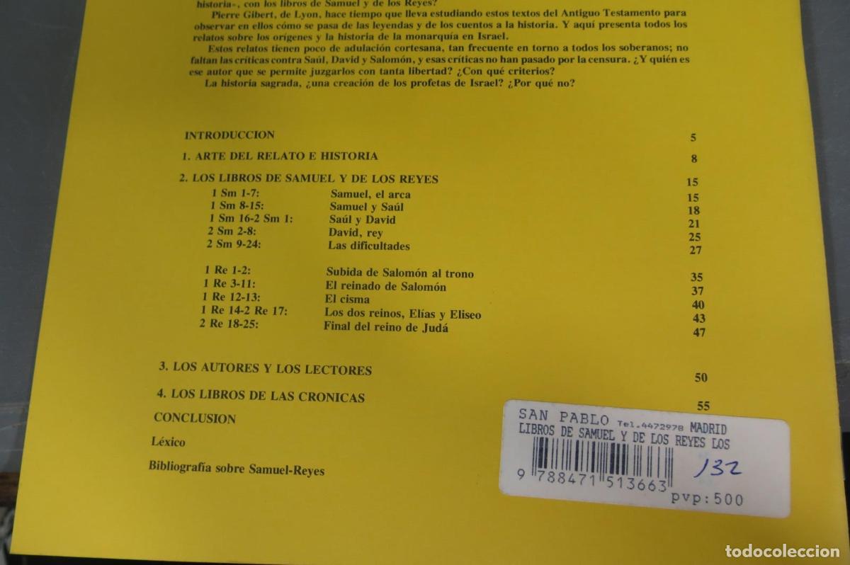 Libros de segunda mano: Los libros de Samuel y de los Reyes. Pierre Gibert - Foto 2