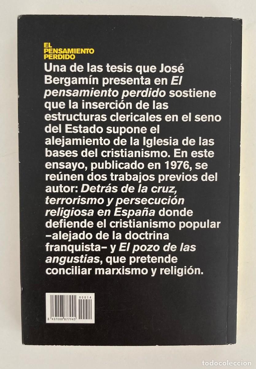 Libros de segunda mano: El pensamiento perdido. Bergam&iacute;n, J. - Foto 2