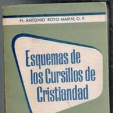 Libros de segunda mano: ESQUEMAS DE LOS CURSILLOS DE CRISTIANANDAD, ANTONIO ROYO MARÍN