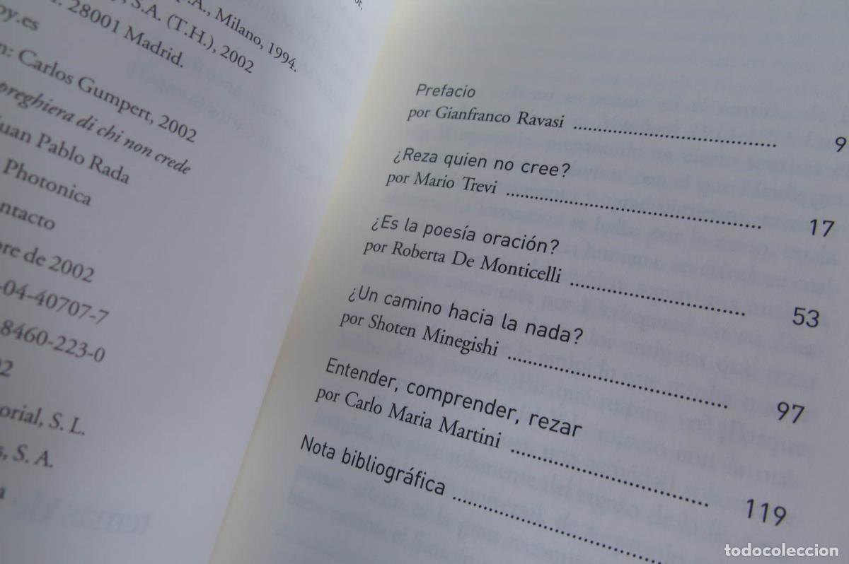 Libros de segunda mano: La oraci&oacute;n de los que no creen. Martini - Foto 2