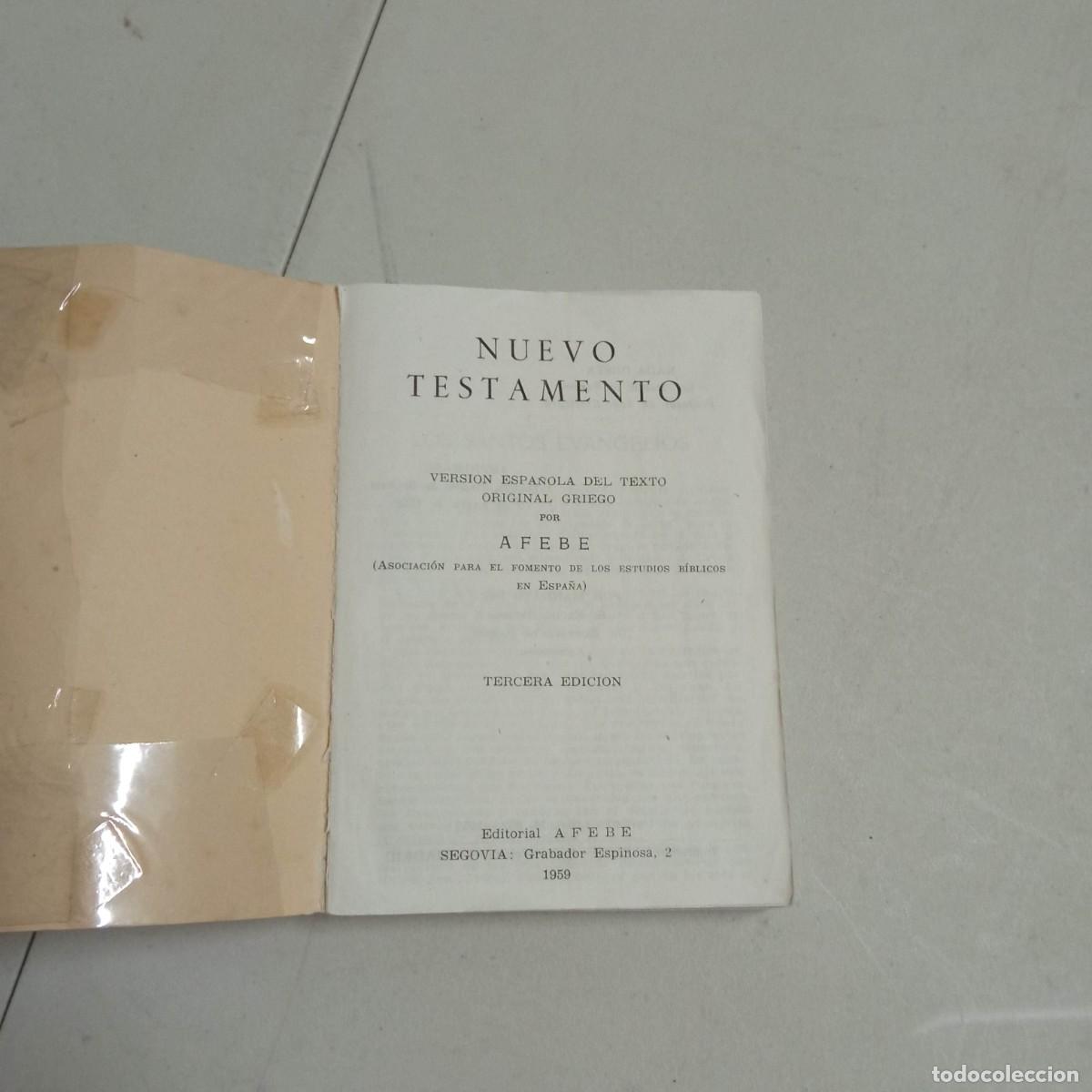 Libros de segunda mano: LIBRO NUEVO TESTAMENTO AFEBE A&Ntilde;O 1959 - Foto 2
