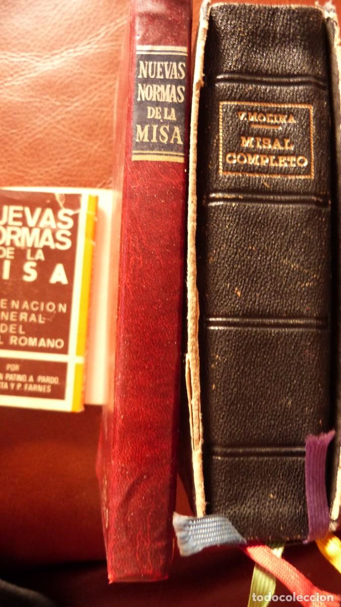 Libros de segunda mano: MISAL COMPLETO, MOLINA Y NUEVAS NORMAS DE MISA,ALGUNAS ESTAMPAS