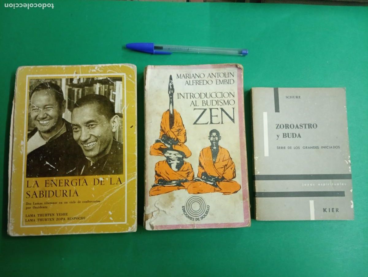 Libros de segunda mano: Lote de 3 libros sobre Misticismo: Zoroastro y Buda - La Energ&iacute;a de la Sabidur&iacute;a - Zen ...