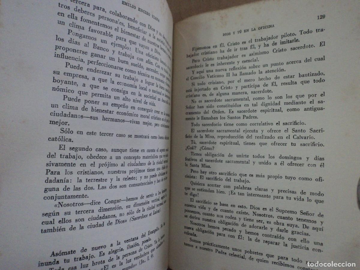 Libros de segunda mano: Dios y t&uacute; en la oficina - Studium - E. Enciso - Foto 4