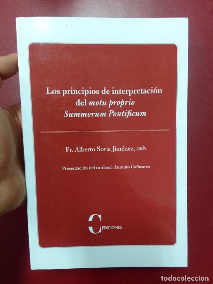 Libros de segunda mano: Alberto Soria Jim&eacute;nez: Los Principios de interpretaci&oacute;n del motu proprio Summorum Pontificum