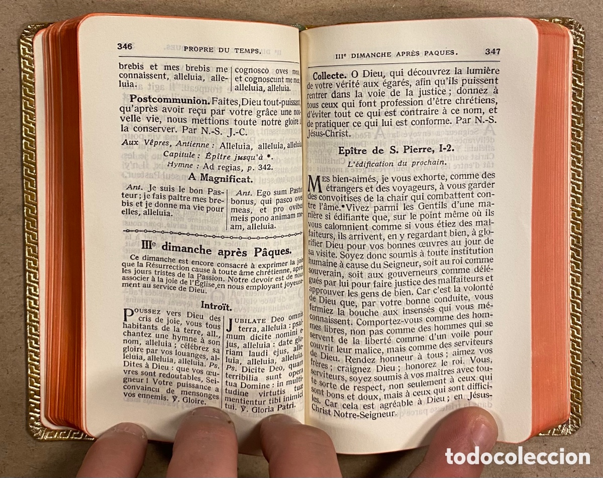 Libros de segunda mano: MISSEL VESP&Eacute;RAL EXPLIQU&Eacute;. E. BOURCEAU. EDITIONS BREPOLS 1952. - Foto 6