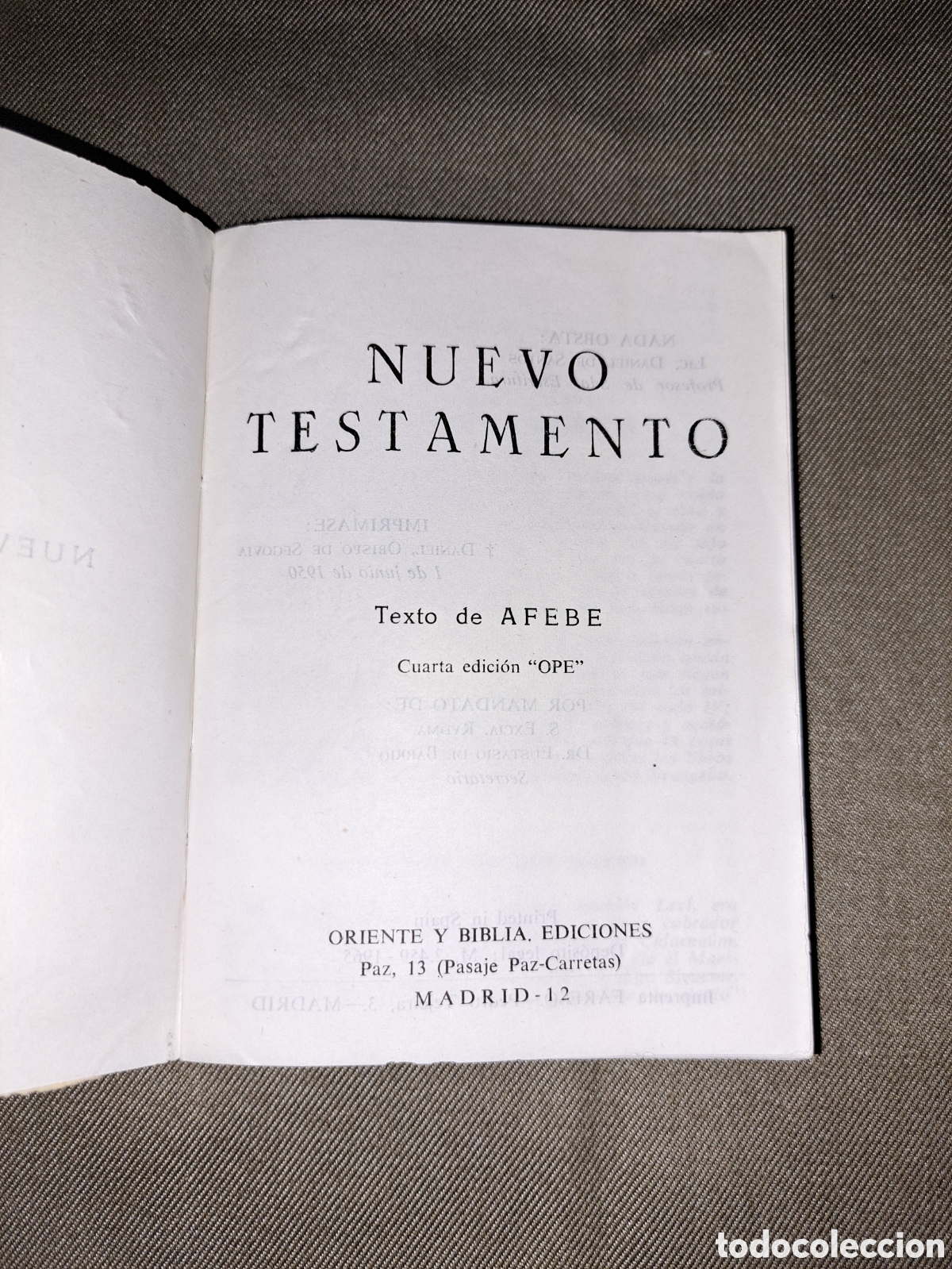 Libros de segunda mano: NUEVO TESTAMENTO, TEXTO DE AFEBE - Foto 2