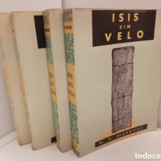 Libros de segunda mano: ISIS SIN VELO, 4 VOLUMENES, H.P. BLAVATSKY, ESOTERISMO / ESOTERISM, 1975