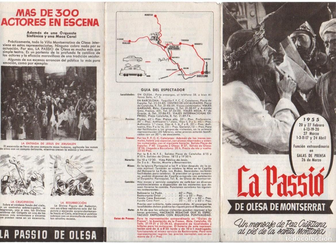 Libros de segunda mano: LA PASSI&Oacute; - OLESA DE MONTSERRAT 1955 CON PROGRAMA TRIPTICO INCLUIDO. - Foto 7