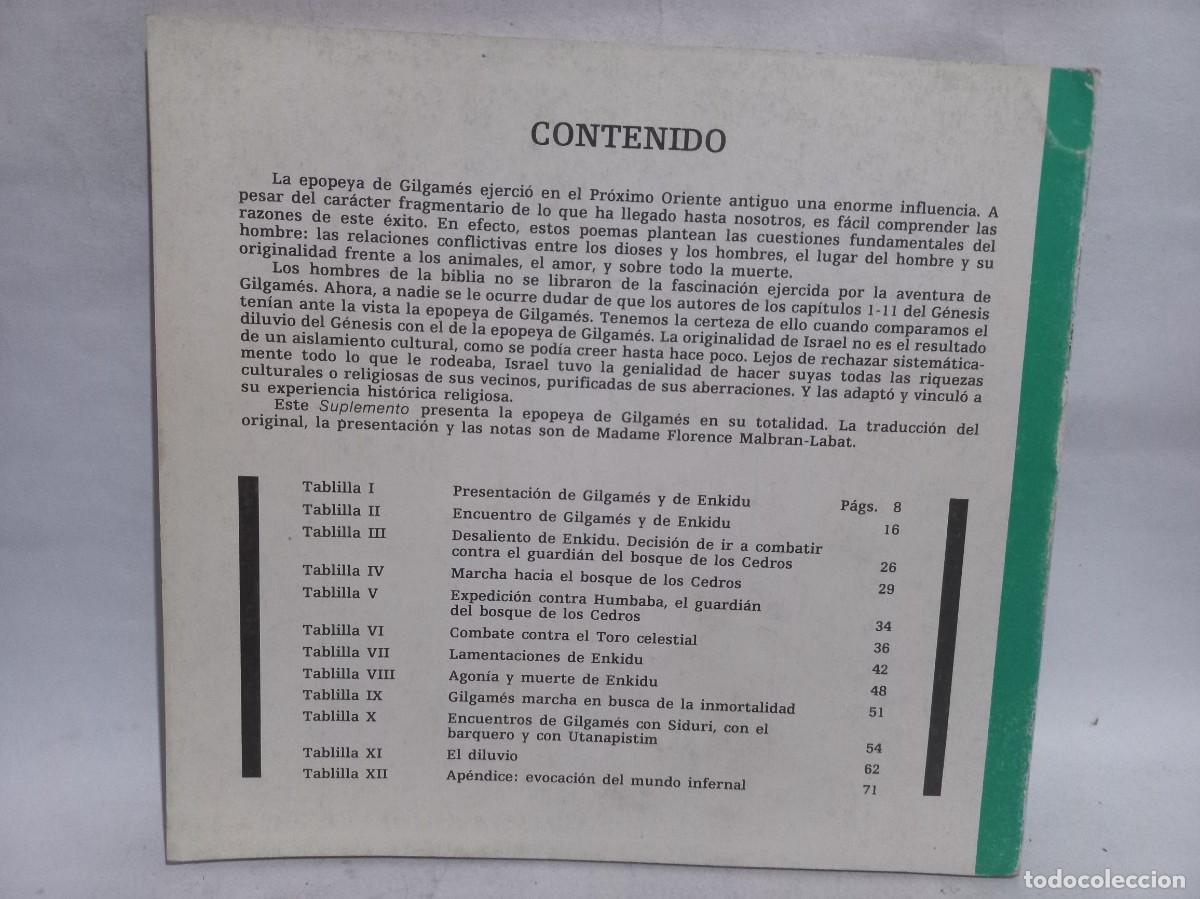 Libros de segunda mano: Florence Malbran-Labat - Gilgam&eacute;s - 1983 - Foto 3