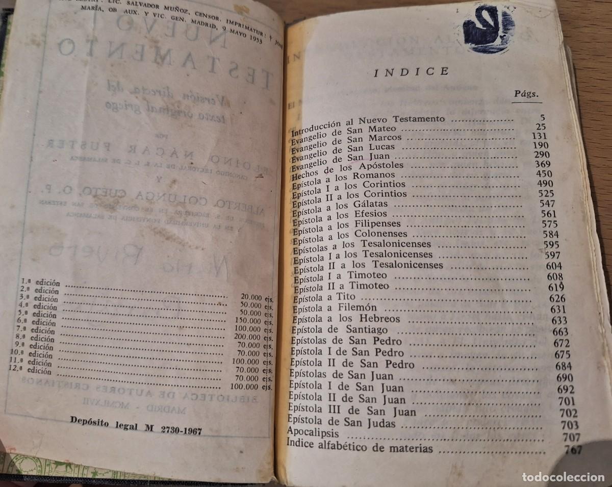 Libros de segunda mano: Nuevo testamento libro 1967 versi&oacute;n directa del texto original griego - Foto 3