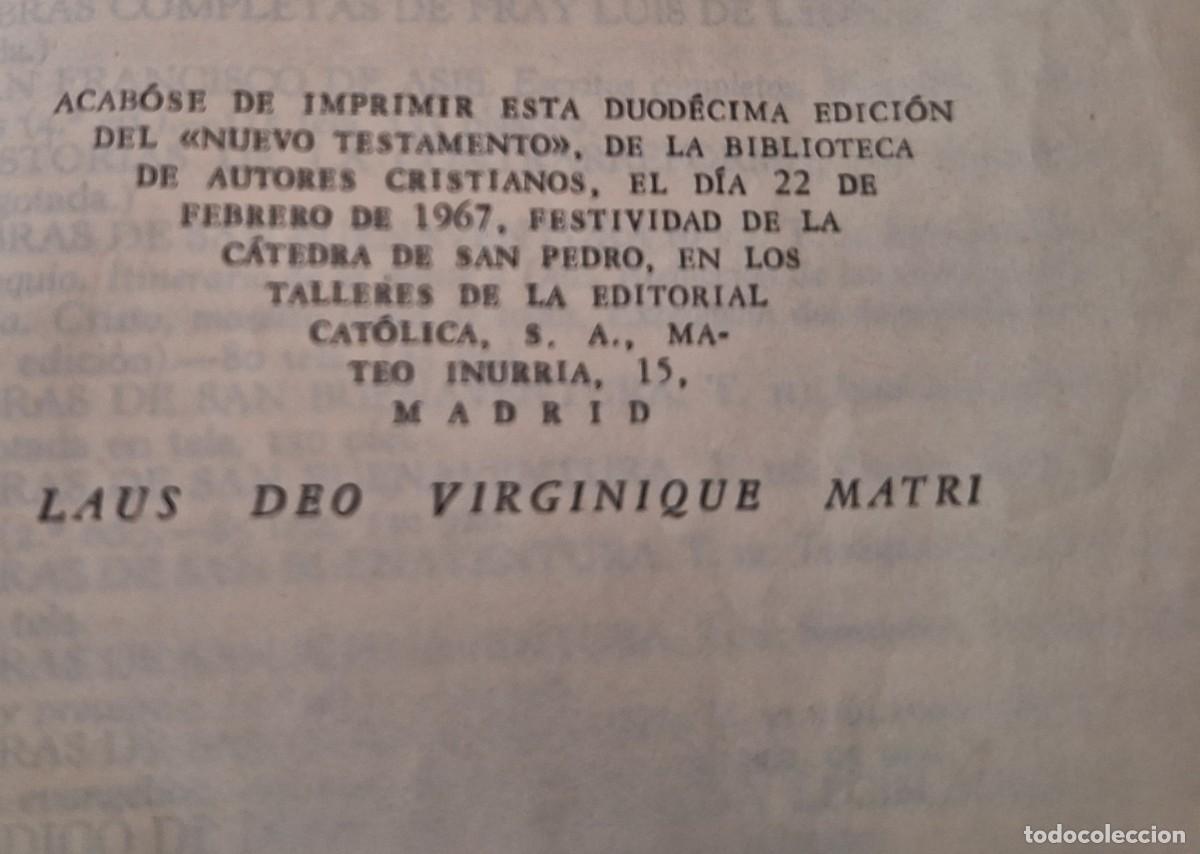 Libros de segunda mano: Nuevo testamento libro 1967 versi&oacute;n directa del texto original griego - Foto 12