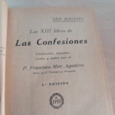 Libros de segunda mano: LIBRO LAS CONFESIONES DE SAN AGUSTÍN AÑO 1940