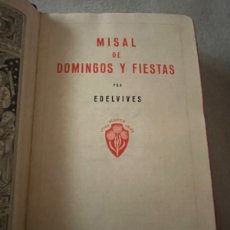 Libros de segunda mano: MISAL DE DOMINGOS Y FIESTAS - EDELVIVES 1963