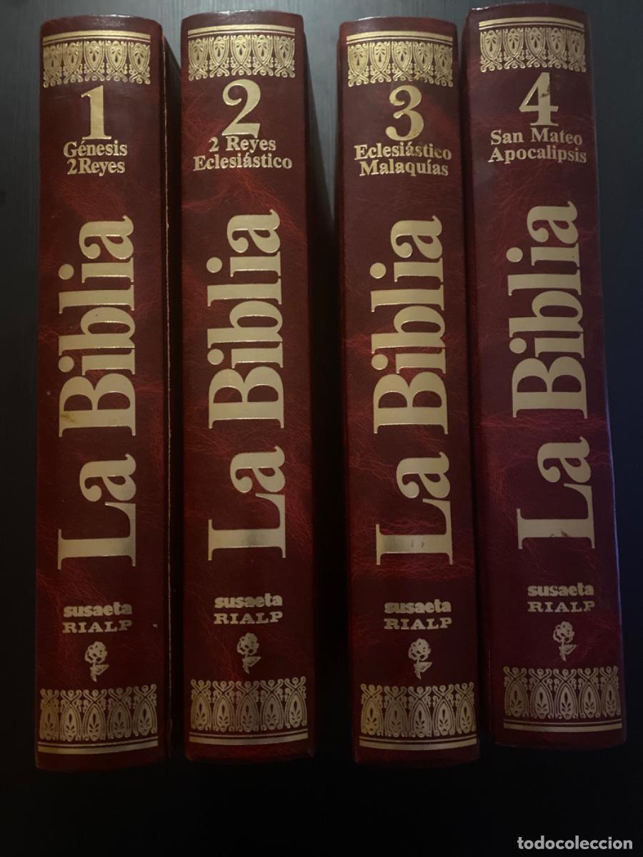 Libros de segunda mano: Bea enciclopedia La Biblia ediciones Susaeta Rialp completa 4 tomos