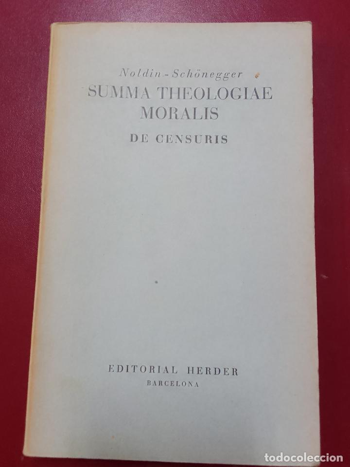 Gebrauchte B&uuml;cher: Noldin-Sch&ouml;negger: Summa theologiae moralis. De censuris