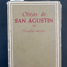 Libros de segunda mano: OBRAS DE SAN AGUSTIN, TRATADOS MORALES, BAC