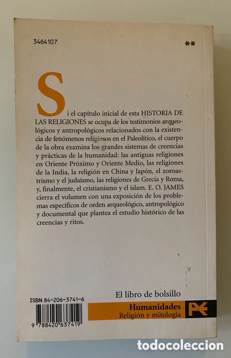 Libros de segunda mano: Historia de las religiones - JAMES, E.O. - Foto 2