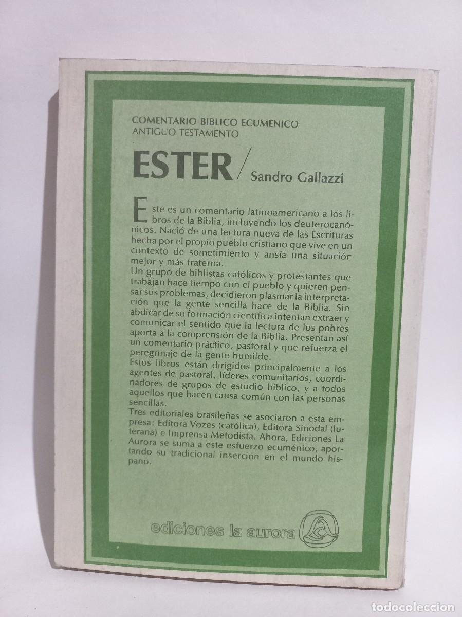 Libros de segunda mano: Sandro Gallazzi - Ester - 1989 - Foto 2