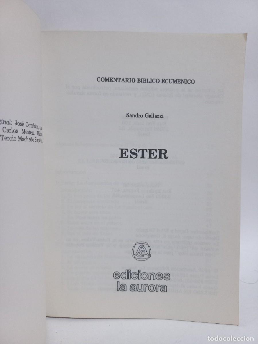 Libros de segunda mano: Sandro Gallazzi - Ester - 1989 - Foto 3