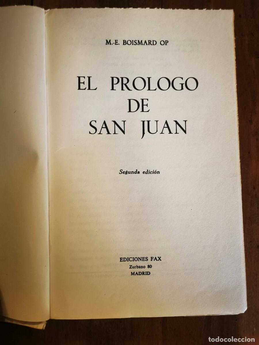 Libros de segunda mano: BOIS MARO, M. E. El pr&oacute;logo de San Juan - Foto 2