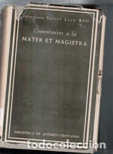 Libros de segunda mano: Comentarios a la Mater et Magistra - Foto 1