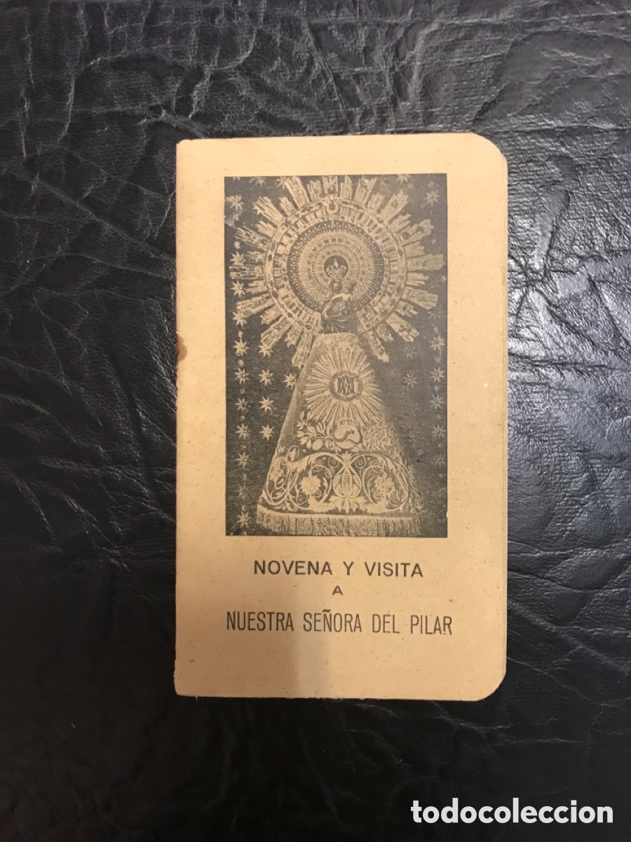 Libros de segunda mano: Libro religioso miniatura Novena a Nuestra Se&ntilde;ora del Pilar 1938