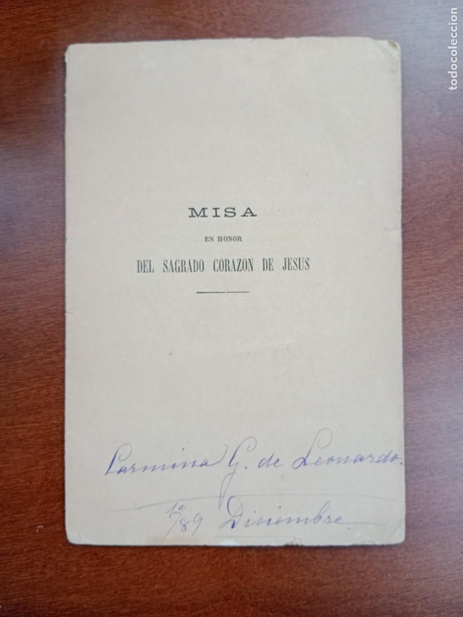 Libros de segunda mano: MISA EN HONOR DEL SAGRADO CORAZON DE JESUS -APOSTOLADO DE LA ORACION - 1887