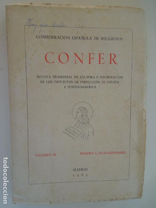 Second hand books: CONFER - REVISTA - VOLUMEN III - N&Uacute;MERO 6 JULIO SEPTIEMBRE - MADRID 1963.