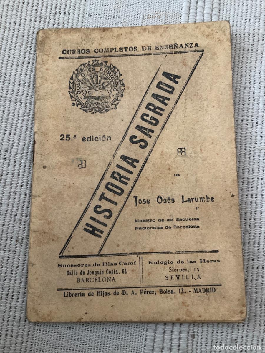 Libros de segunda mano: Mini libro historia Sagrada cursos completas d ense&ntilde;anza por JOSE OS&Ecirc;S LARUMBE