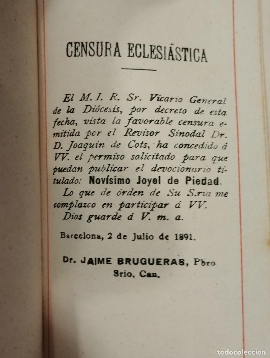 Libros de segunda mano: DEVOCIONARIO &rdquo;JOYEL DE PIEDAD&rdquo;. - Foto 5