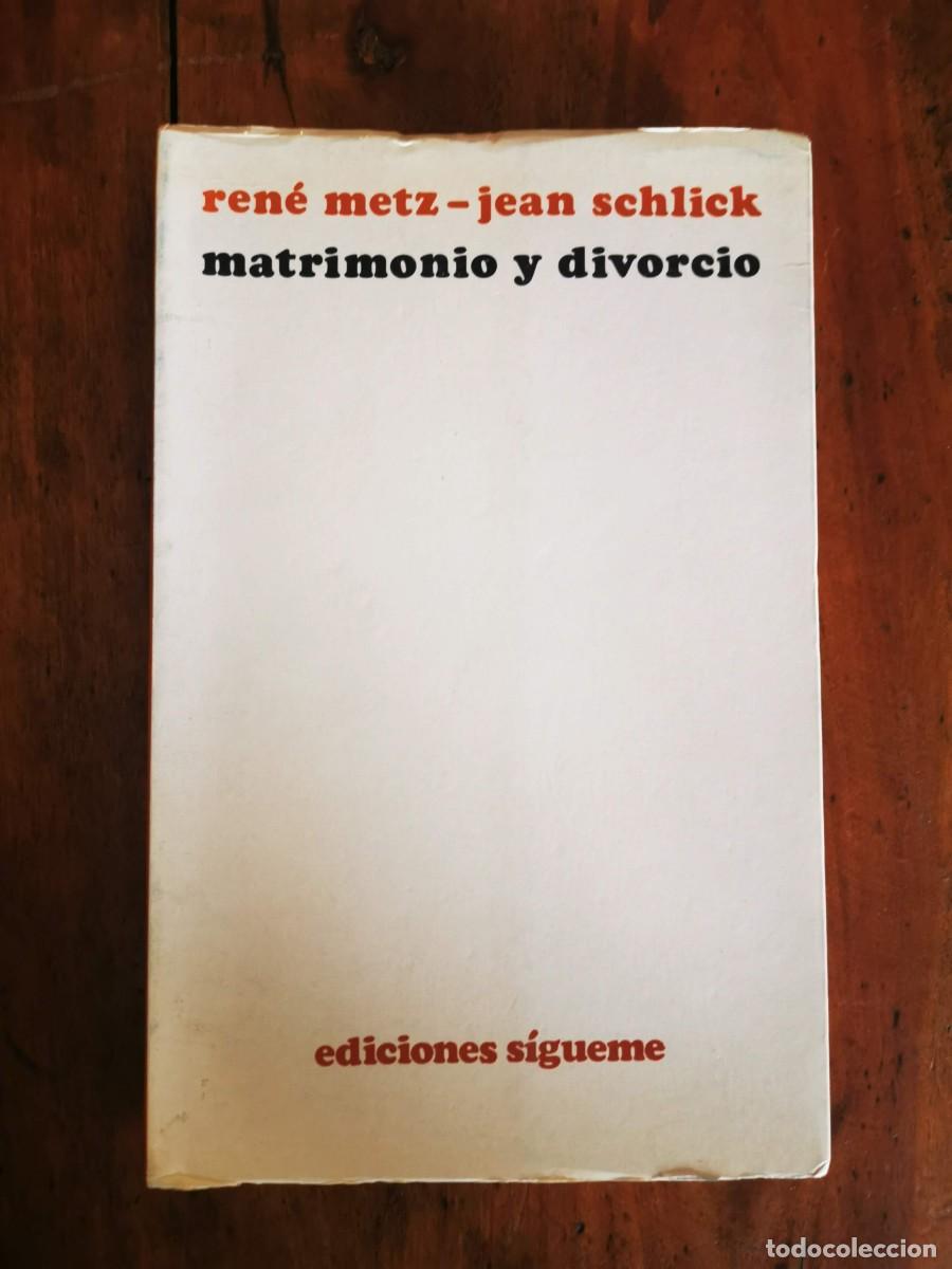 Libros de segunda mano: METZ, Ren&eacute;. Matrimonio y divorcio - Foto 1