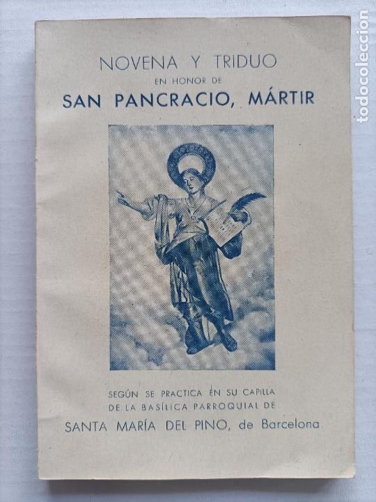 Libros de segunda mano: NOVENA A SAN PANCRACIO LA HORMIGA DE ORO 1951