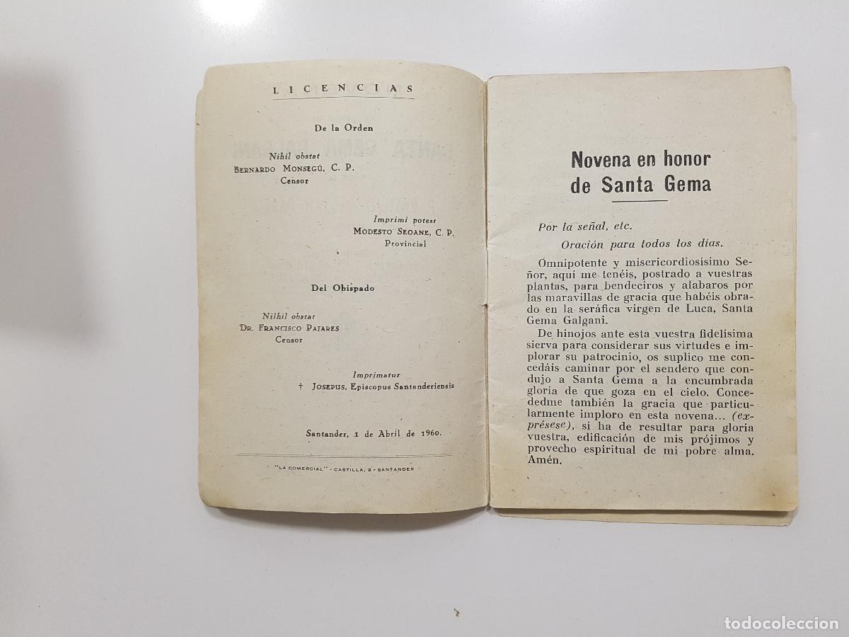 Libros de segunda mano: SANTA GEMA NOVENA Y PRACTICA DE LOS 14 - Foto 4
